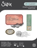 Sizzix Clear Stamp With Framlits Die By 49 & Market 62/Pk - Globetrotter's Mark
