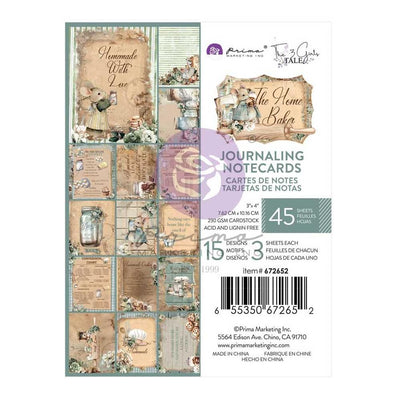 Prima - The Home Baker 3x4 Journaling Cards 45/Pkg