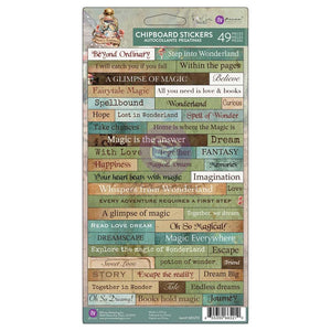 Prima - Return to Wonderland Chipboard Stickers 49/Pkg