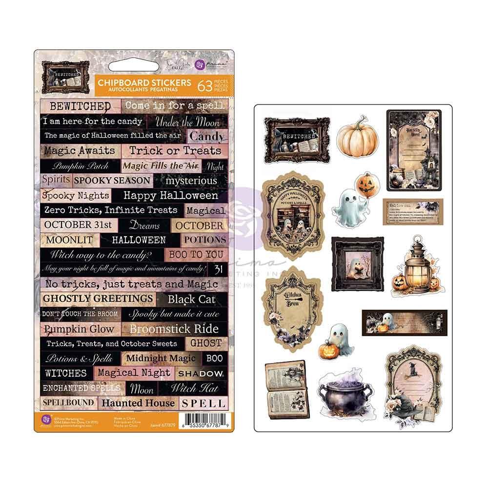 Prima - Bewitched Chipboard Stickers 63/Pkg