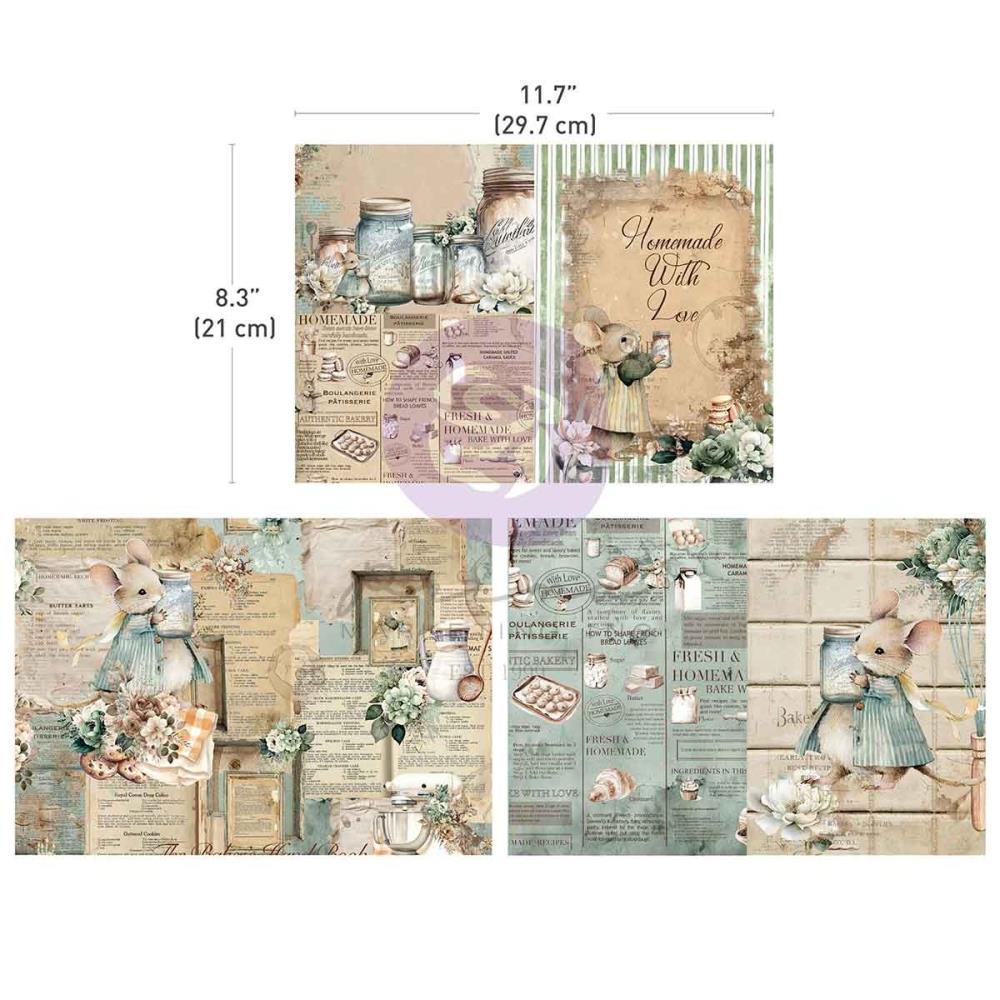 Prima - The Home Baker A4 Decoupage Sheets 3/PKG