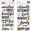 Pebbles - Chasing Adventures Thickers Stickers 5.5"X11" 62/Pkg