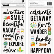 American Crafts - Chasing Adventures Thickers Stickers 5.5"X11" 62/Pkg