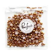 PinkFresh Jewel Essentials - Metallic Pearls Matte Gold