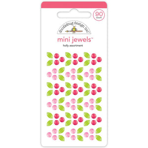 Doodlebug - Tinsel Time Mini Jewels - Holly Assortment