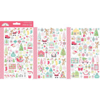 Doodlebug - Tinsel Time Mini Icon Cardstock Sticker Sheets 3/Pkg