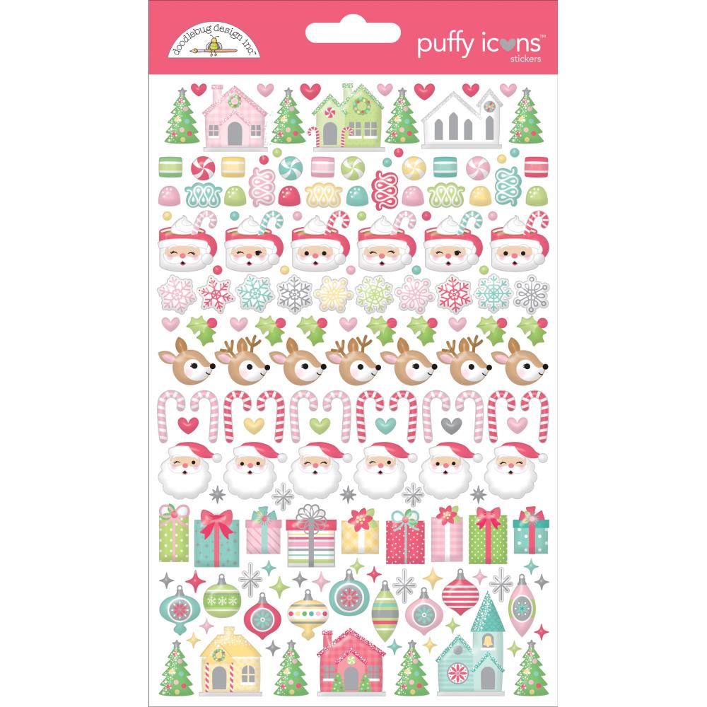 Doodlebug - Tinsel Time Puffy Icons Stickers