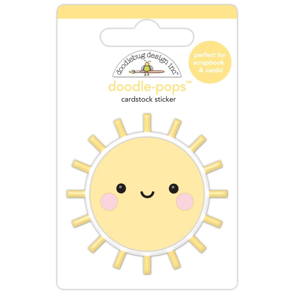 Doodlebug - Butterfly Kisses Doodle Pops 3D Stickers - Good Day Sunshine