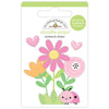 Doodlebug - Butterfly Kisses Doodle Pops 3D Stickers - Ladybug Garden