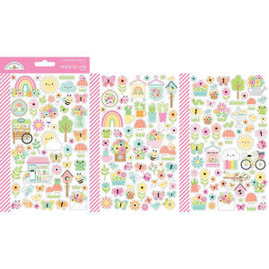 Doodlebug - Butterfly Kisses Mini Stickers - Icons