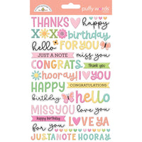 Doodlebug - Butterfly Kisses Puffy Words Stickers