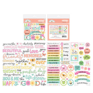 Doodlebug - Butterfly Kisses Ephemera Chit Chat 109/Pkg