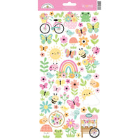 Doodlebug - Butterfly Kisses Cardstock Stickers  6x13"