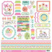 Doodlebug - Butterfly Kisses This & That 12x12 Cardstock Stickers