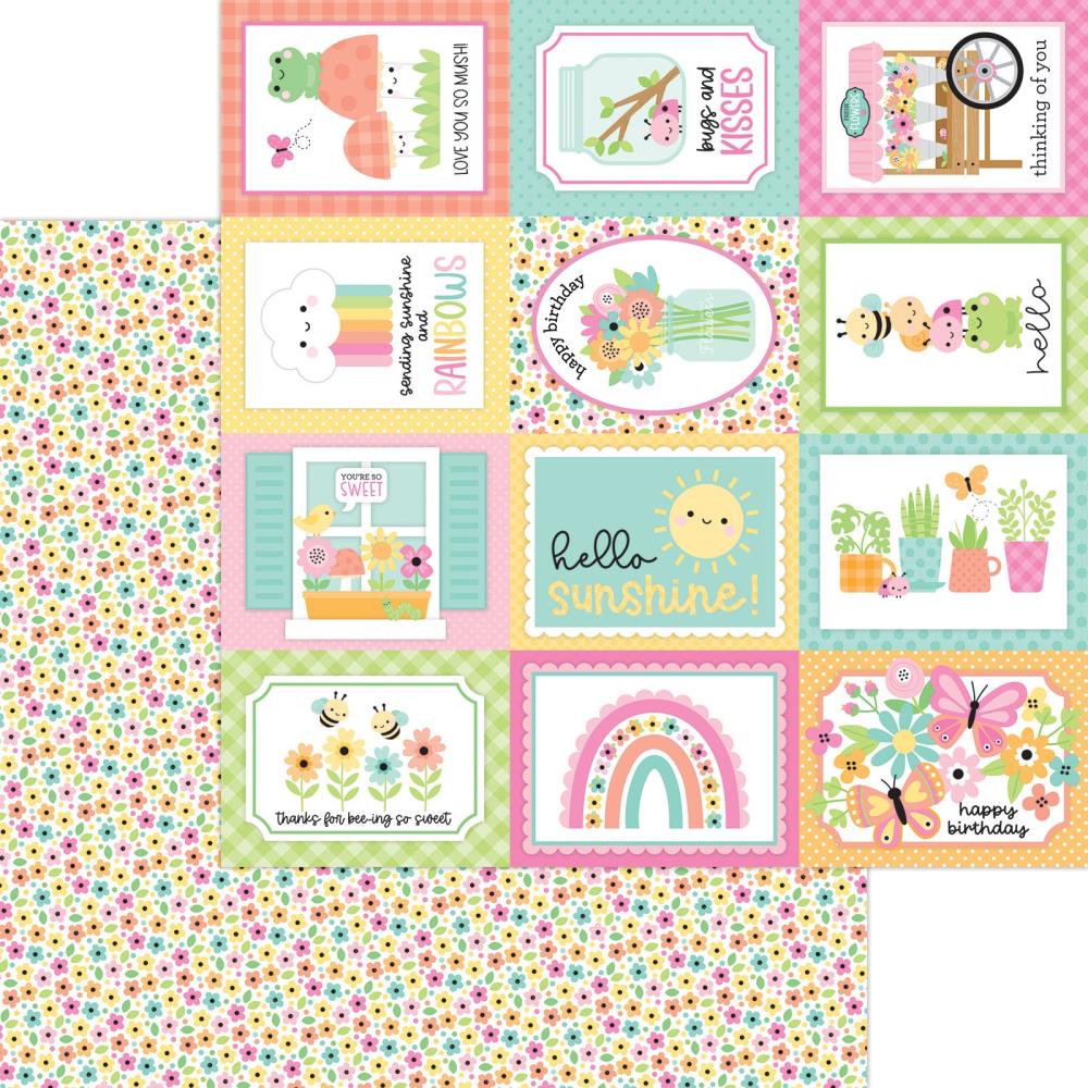 Doodlebug - Butterfly Kisses Paper - Bitty Blossoms