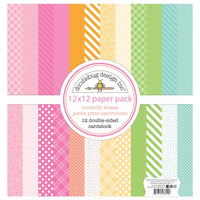 Doodlebug - Butterfly Kisses Collection - 12 x 12 Paper Pack - Petite Prints Assortment