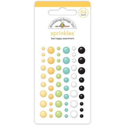 Doodlebug - Bee Happy Shape Sprinkles - Bee Happy Assortment