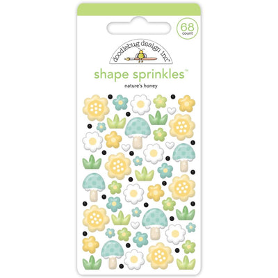 Doodlebug - Bee Happy Shape Sprinkles - Nature's Honey