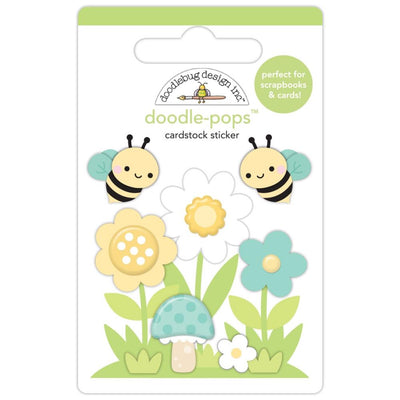 Doodlebug - Bee Happy Doodle-Pops 3D Sticker - Bee-utiful Garden