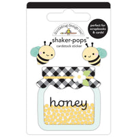 Doodlebug - Bee Happy Shaker-Pops 3D Sticker - Honey Bees