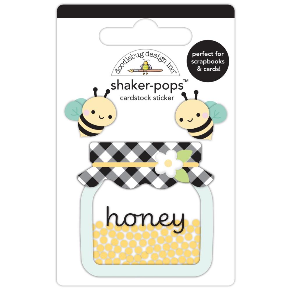 Doodlebug - Bee Happy Shaker-Pops 3D Sticker - Honey Bees