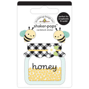 Doodlebug - Bee Happy Shaker-Pops 3D Sticker - Honey Bees