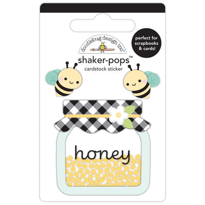 Doodlebug - Bee Happy Shaker-Pops 3D Sticker - Honey Bees