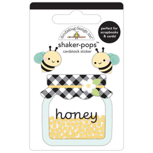 Doodlebug - Bee Happy Shaker-Pops 3D Sticker - Honey Bees