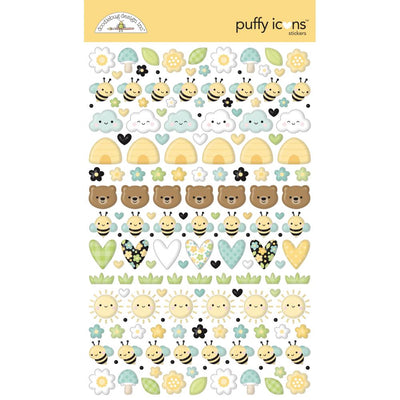 Doodlebug - Bee Happy Puffy Icon Stickers