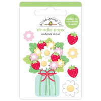 Doodlebug - Berry Sweet Doodle-Pops 3D Sticker - Berry Bouquet