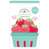 Doodlebug - Berry Sweet Doodle-Pops 3D Sticker - Berry Basket