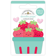 Doodlebug - Berry Sweet Doodle-Pops 3D Sticker - Berry Basket