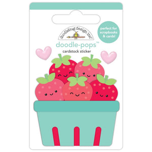 Doodlebug - Berry Sweet Doodle-Pops 3D Sticker - Berry Basket