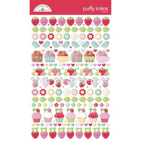 Doodlebug - Berry Sweet Puffy Icon Stickers