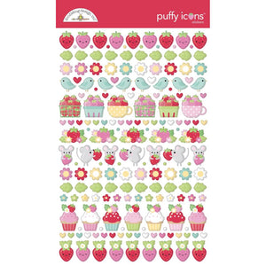 Doodlebug - Berry Sweet Puffy Icon Stickers
