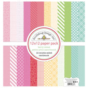 Doodlebug - Berry Sweet Petite Prints Double-Sided Cardstock 12"X12"