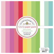 Doodlebug - Berry Sweet Textured Double-Sided Cardstock 12"X12"