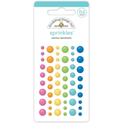 Doodlebug - Summer Fun Shape Sprinkles - Summer Assortment 54/Pkg