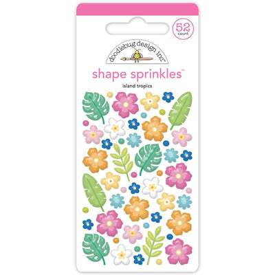 Doodlebug - Summer Fun Shape Sprinkles - Island Tropics 52/Pkg