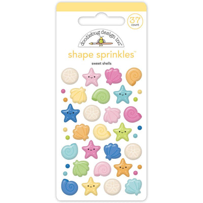 Doodlebug - Summer Fun Shape Sprinkles - Sweet Shells 37/Pkg