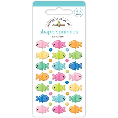 Doodlebug - Summer Fun Shape Sprinkles - Summer School 33/Pkg