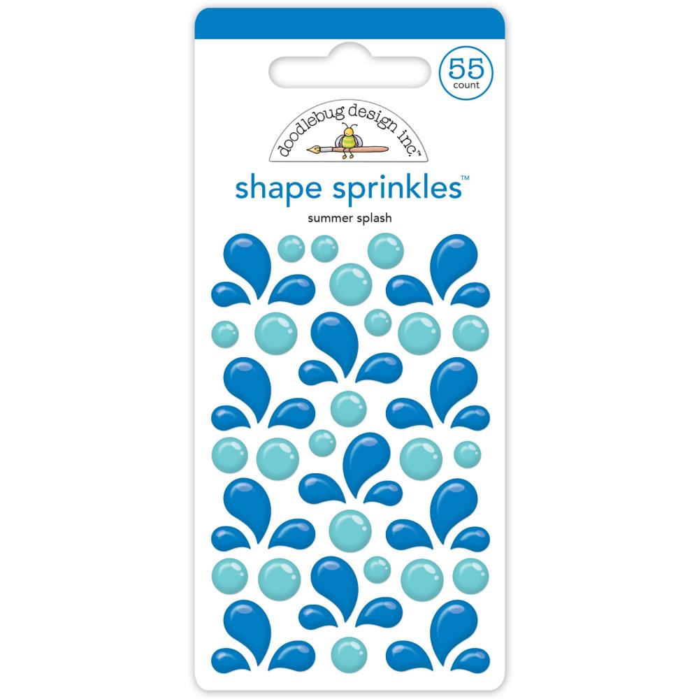 Doodlebug - Summer Fun Shape Sprinkles - Summer Splash 55/Pkg