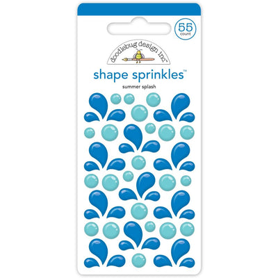 Doodlebug - Summer Fun Shape Sprinkles - Summer Splash 55/Pkg