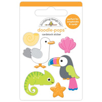 Doodlebug - Summer Fun Doodle-Pops 3D Sticker - Tropical Trio