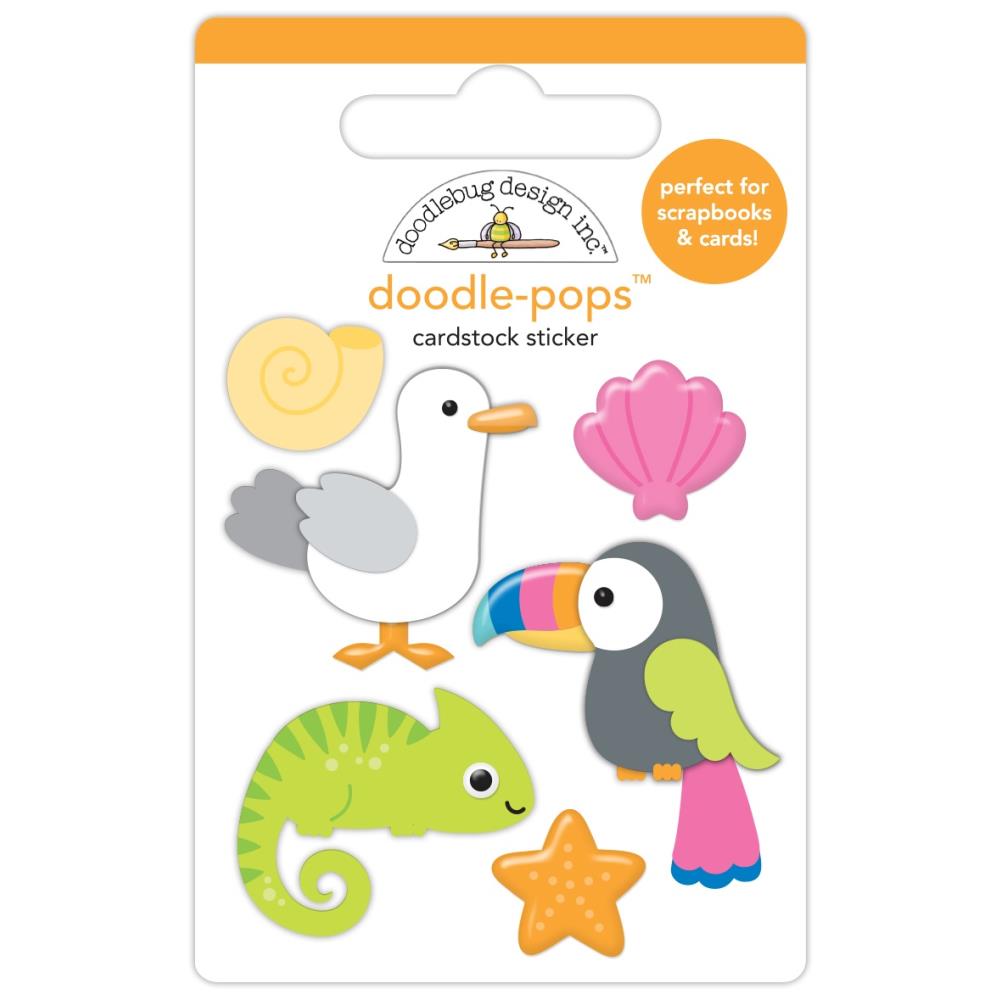 Doodlebug - Summer Fun Doodle-Pops 3D Sticker - Tropical Trio