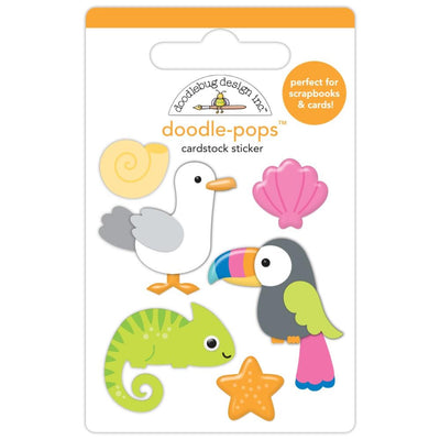 Doodlebug - Summer Fun Doodle-Pops 3D Sticker - Tropical Trio