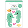 Doodlebug - Summer Fun Doodle-Pops 3D Sticker - Sam & Sally Seahorse