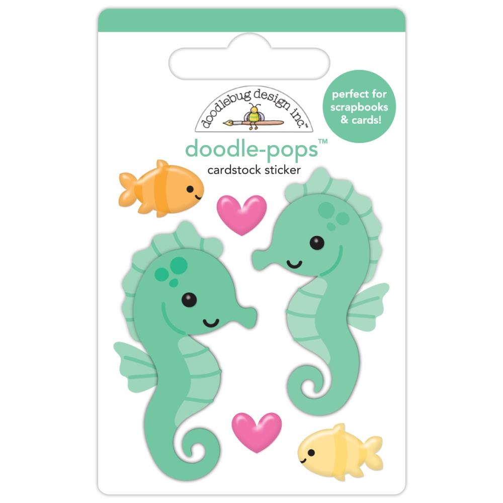 Doodlebug - Summer Fun Doodle-Pops 3D Sticker - Sam & Sally Seahorse