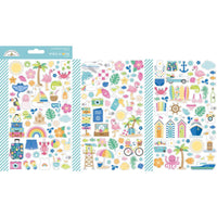 Doodlebug - Summer Fun Cardstock Mini Icon Sticker Sheet 3 Sheets