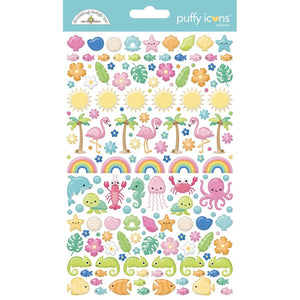 Doodlebug - Summer Fun Puffy Stickers - Icons
